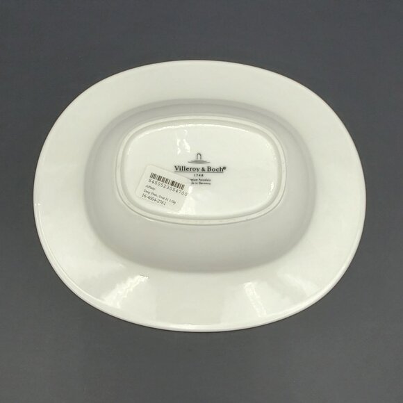 Villeroy & Boch Affinity Deep Plate White Porcelain 11.5" Oval Salad Pasta Bowl - Picture 5 of 6